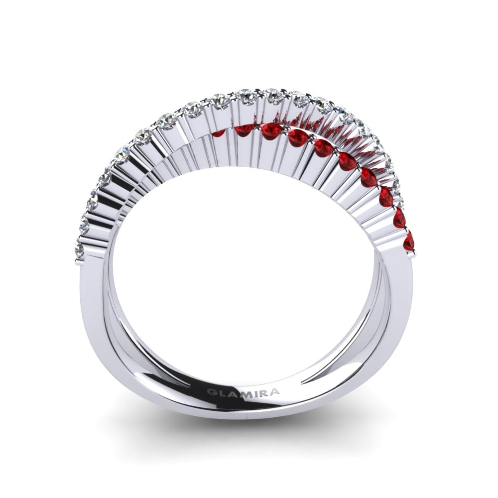 950 Palladium Ruby Ring Giselle