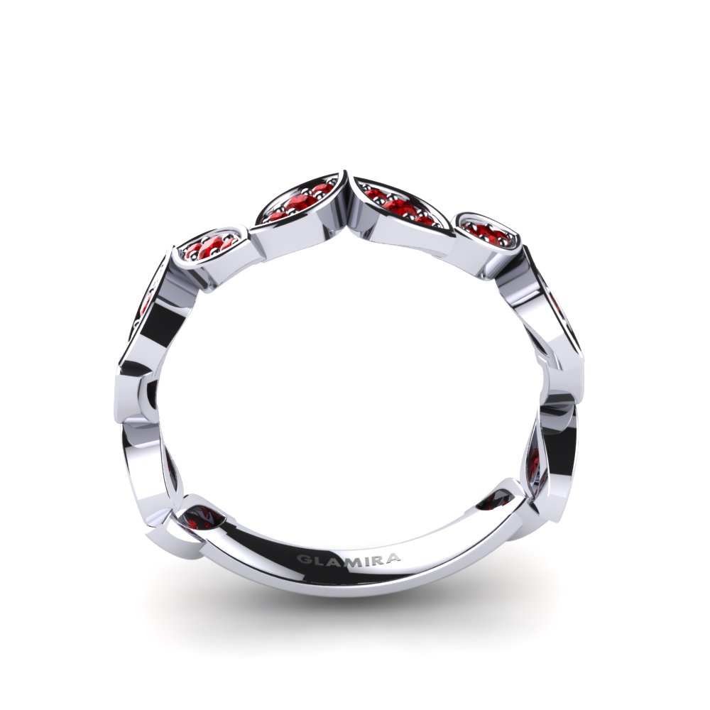 950 Palladium Ruby Ring Faye