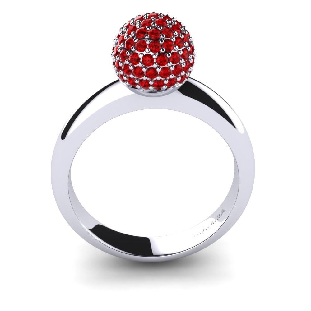 950 Palladium Ruby Ring Matilda
