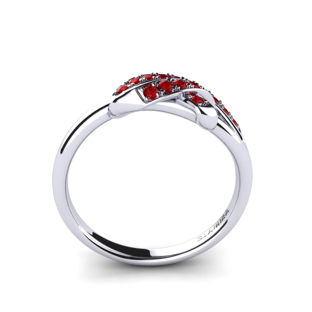 950 Palladium Ruby Ring Odetta