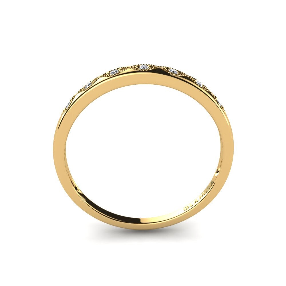 14ct Yellow Gold Moissanite Ring Angelina