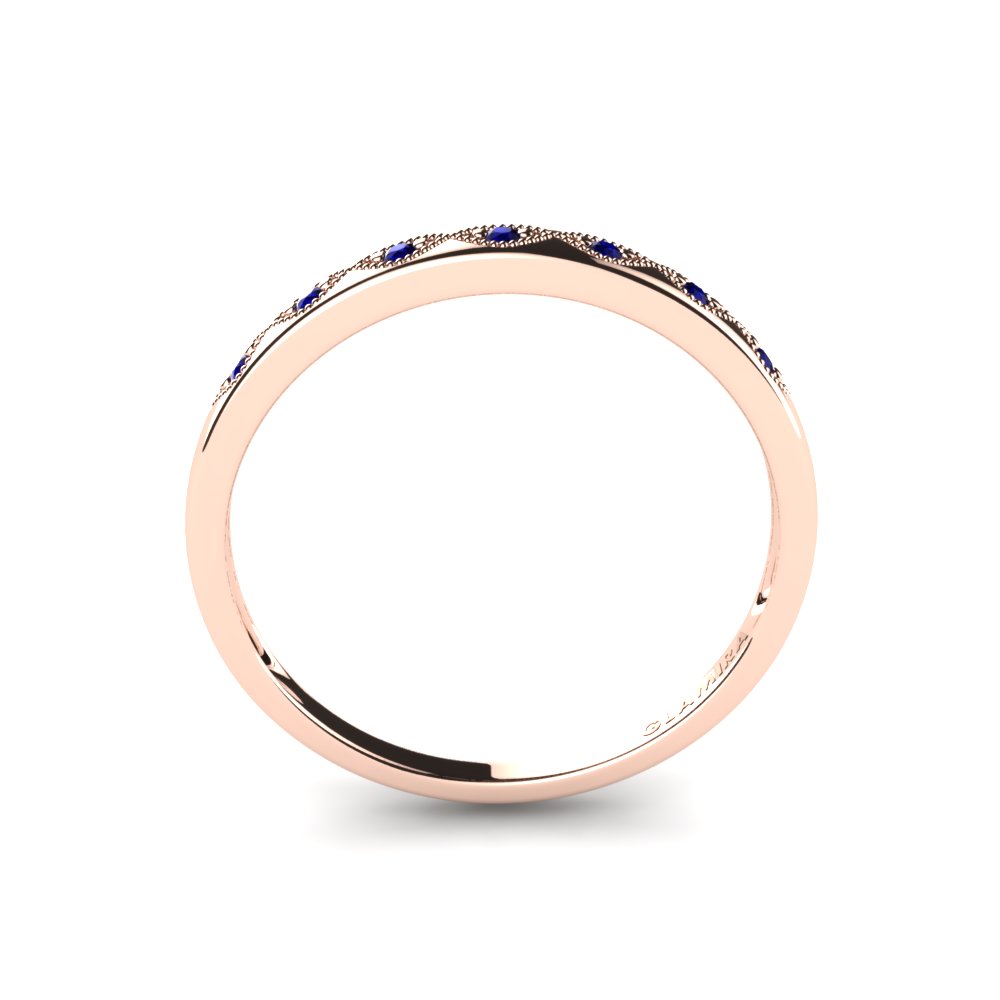 14ct Rose Gold Sapphire Ring Angelina