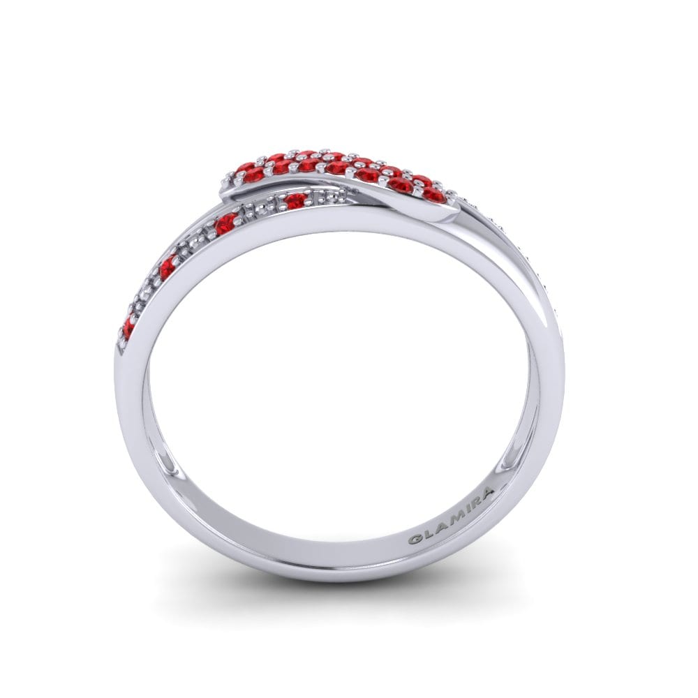 950 Palladium Ruby Ring Keshia