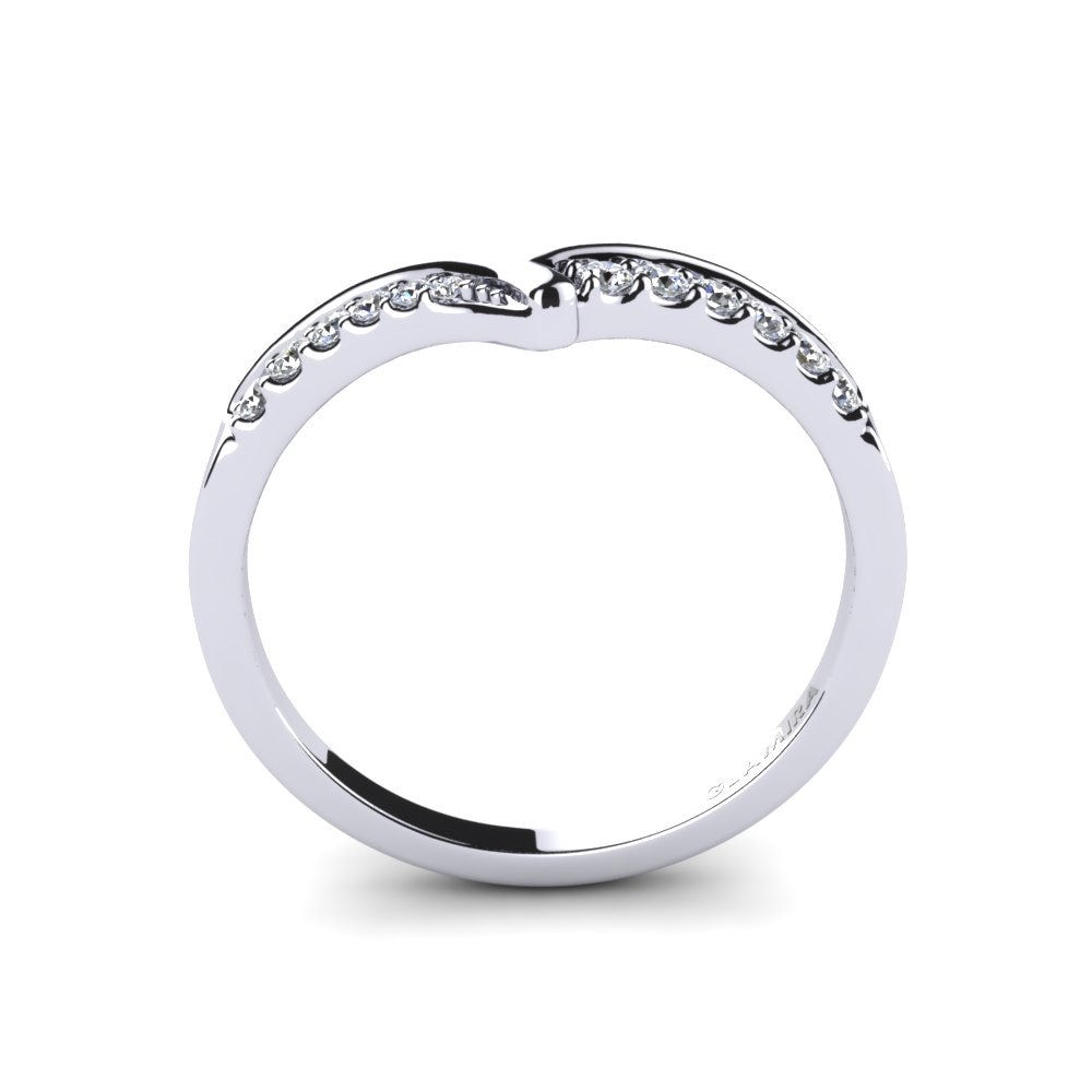 950 Palladium White sapphire Ring Rosalie