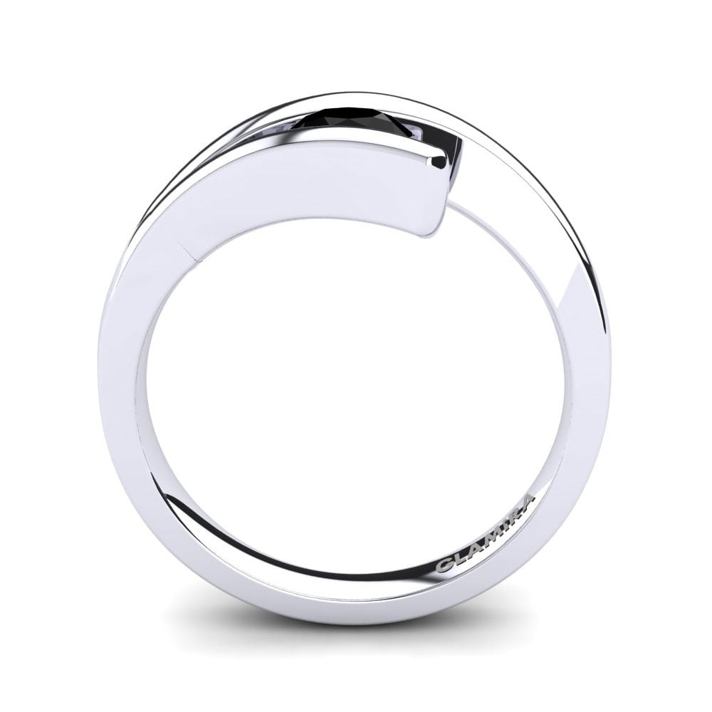 Zafiro negro Anillo de compromiso Clara 0.5crt