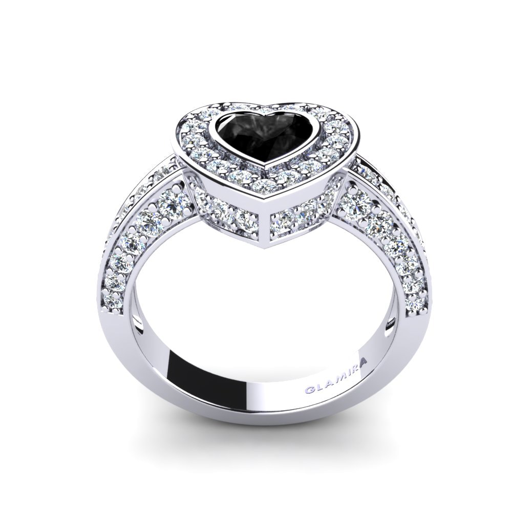 Black Onyx Engagement Ring Claudia