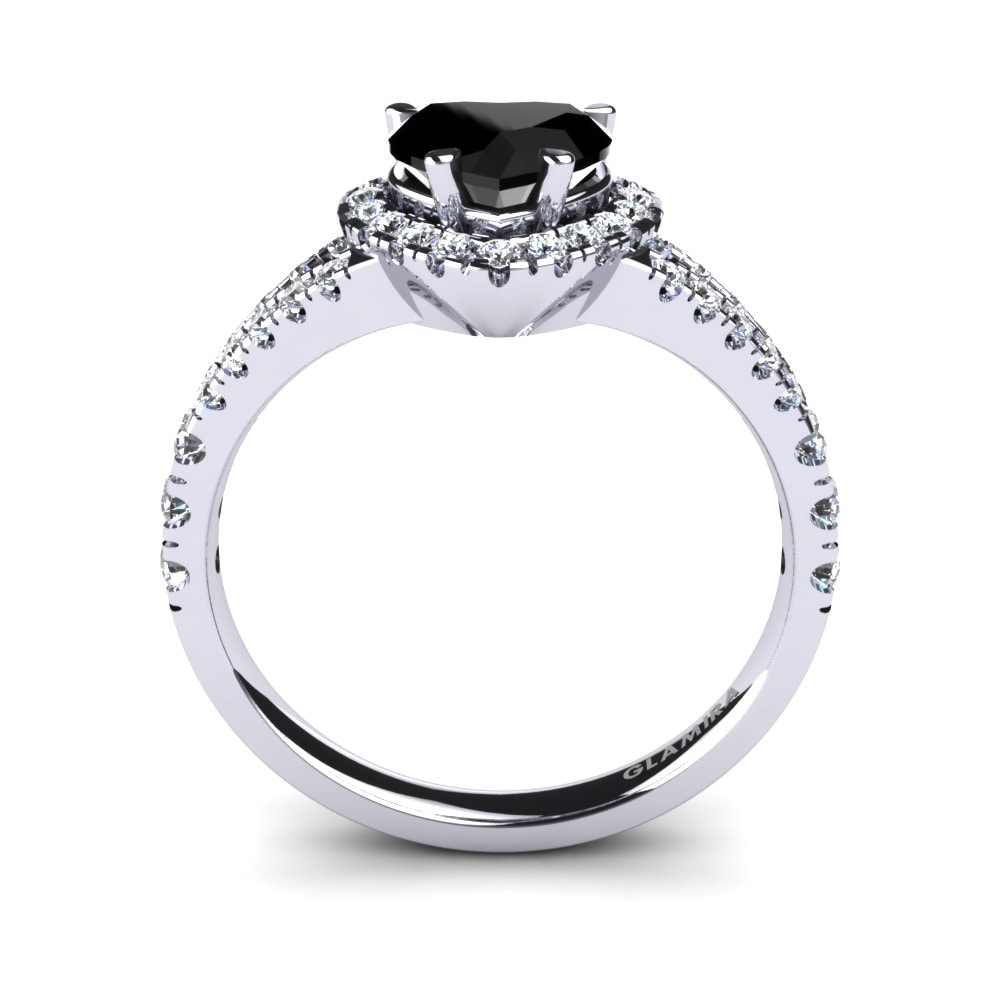 Black Onyx Engagement Ring Veronica
