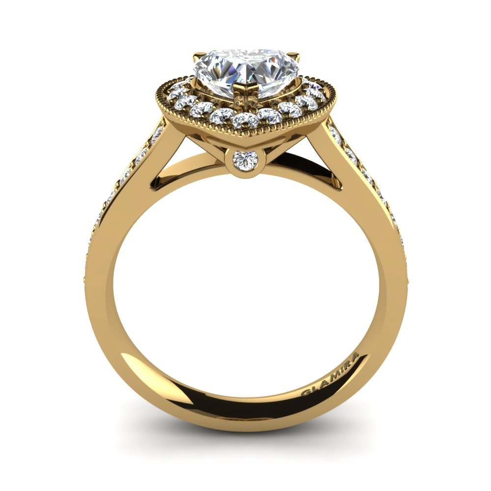 Zafiro blanco Anillo de compromiso Emily