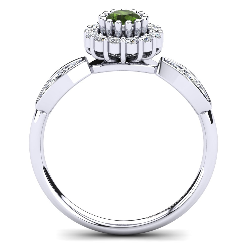 Green Tourmaline Engagement Ring Ciclamen