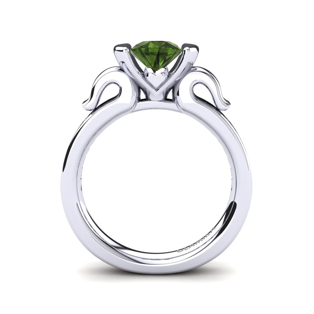 Green Tourmaline Engagement Ring Daffodil