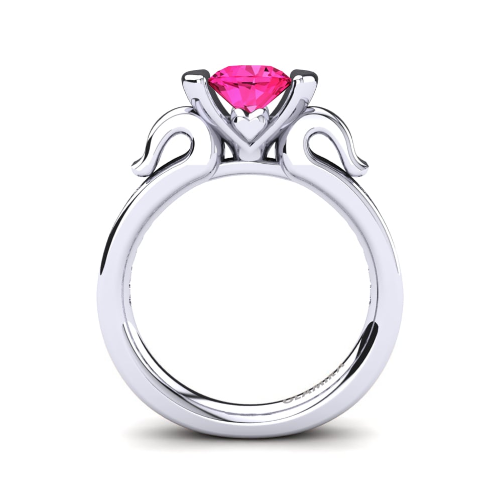 Pink Tourmaline Engagement Ring Daffodil