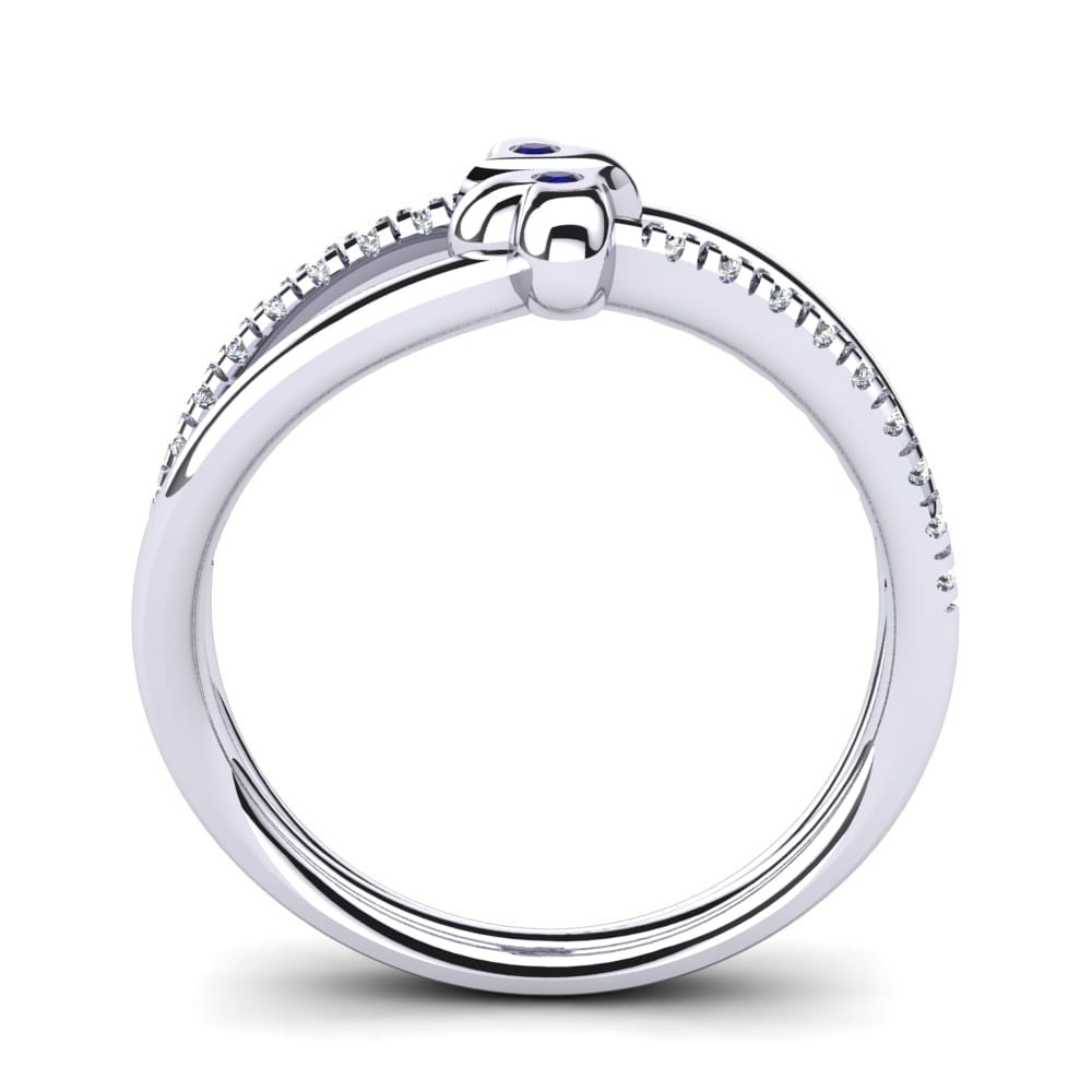950 Palladium Sapphire Ring Dalia