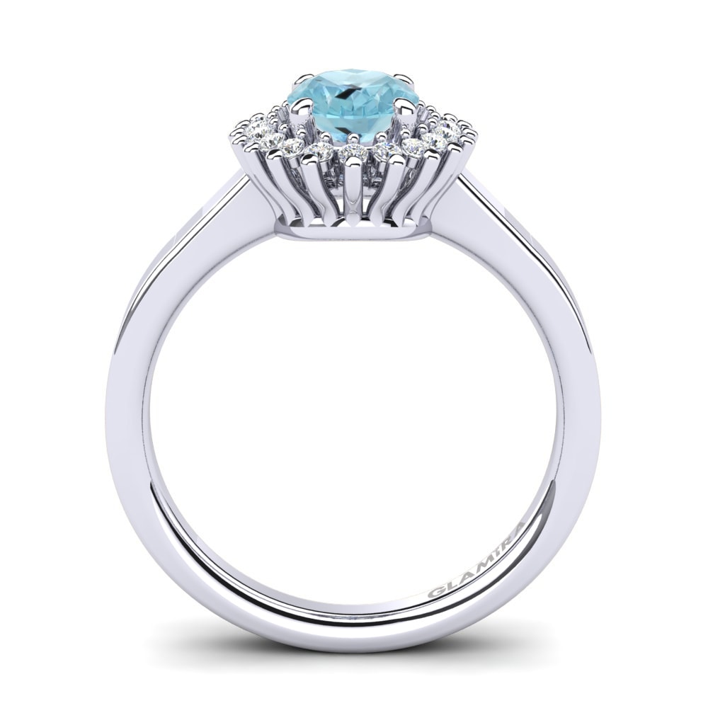 Aquamarine Engagement Ring Geranium