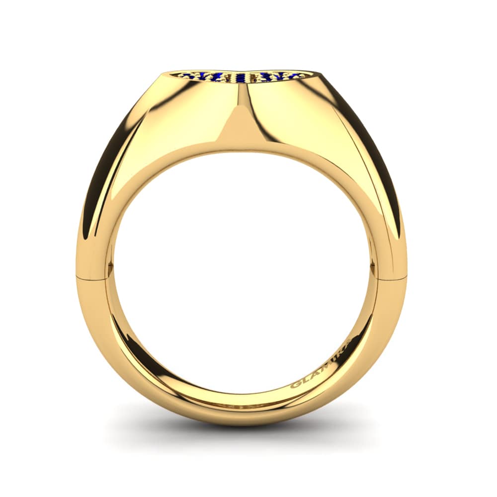 Circonita Azul Oscuro Anillo Grasse