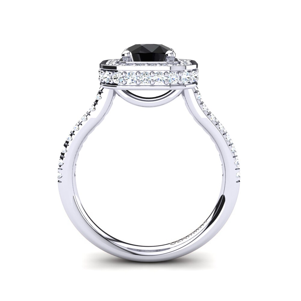 Black Sapphire Engagement Ring Lirio