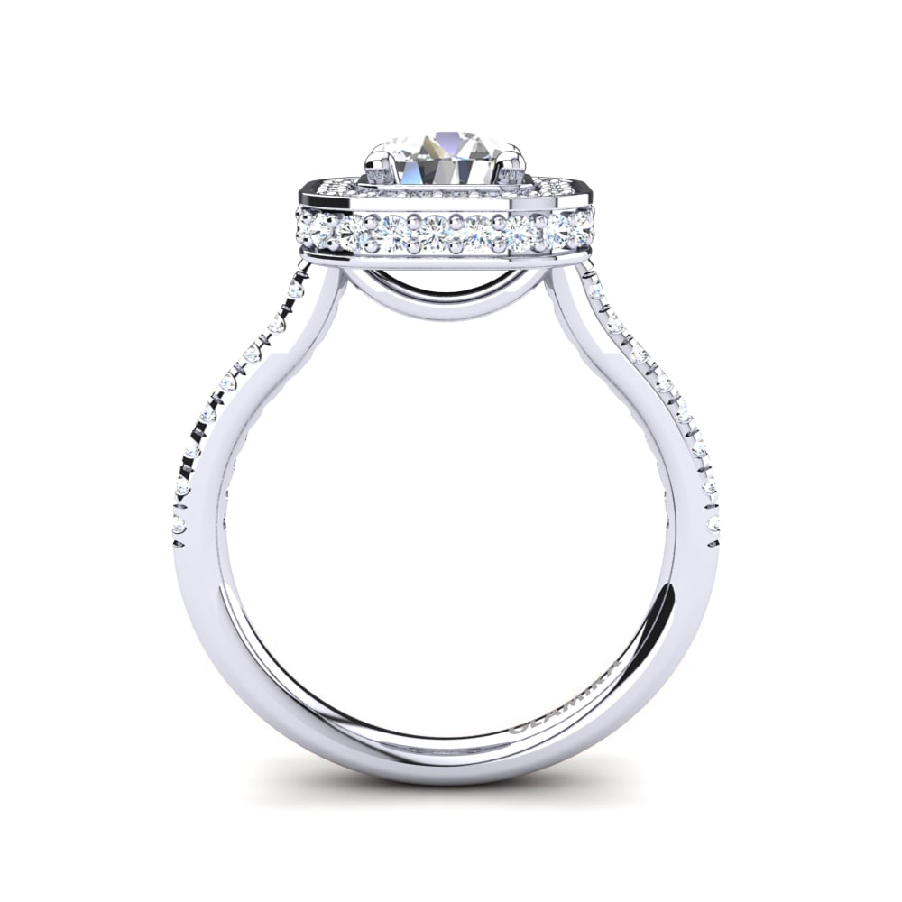 White sapphire Engagement Ring Lirio