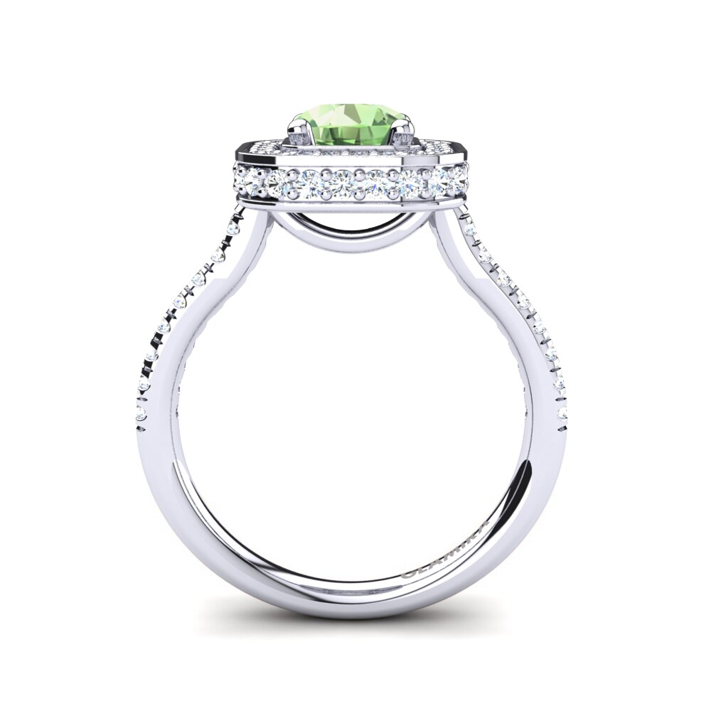 Green Amethyst Engagement Ring Lirio