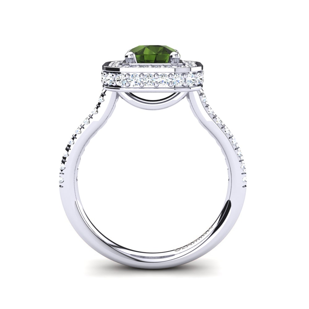 Green Tourmaline Engagement Ring Lirio