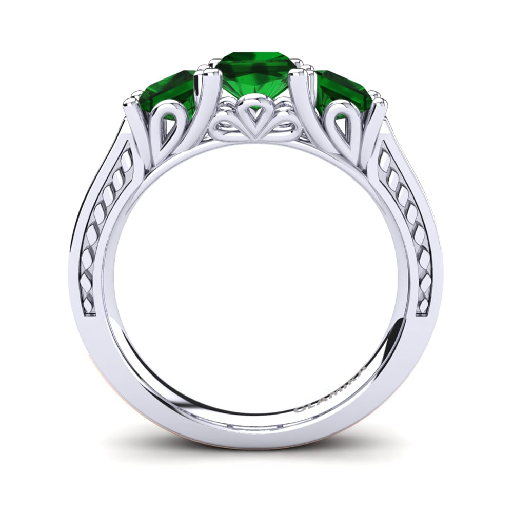 Zircônia Verde Anel de Noivado Monique