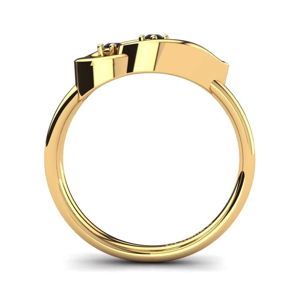 14ct Yellow Gold Black Onyx Ring Alda
