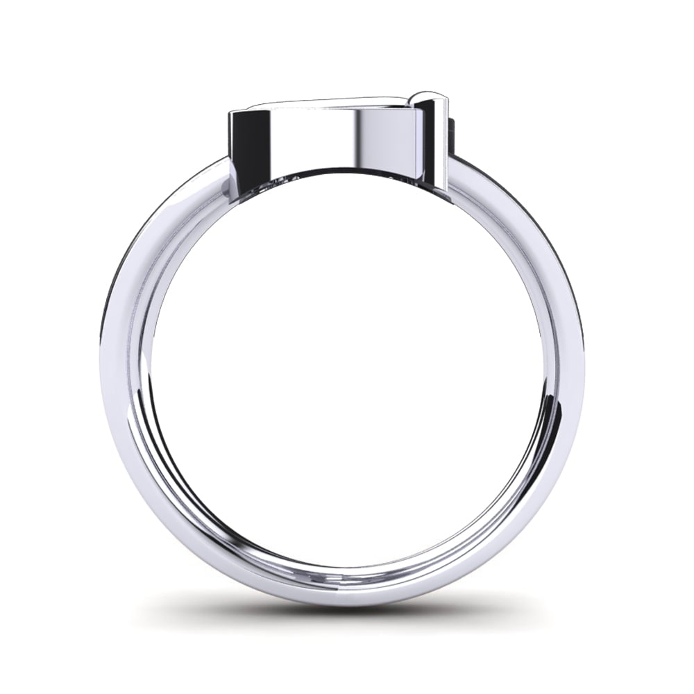 18ct White & Rose Gold White sapphire Ring Azul