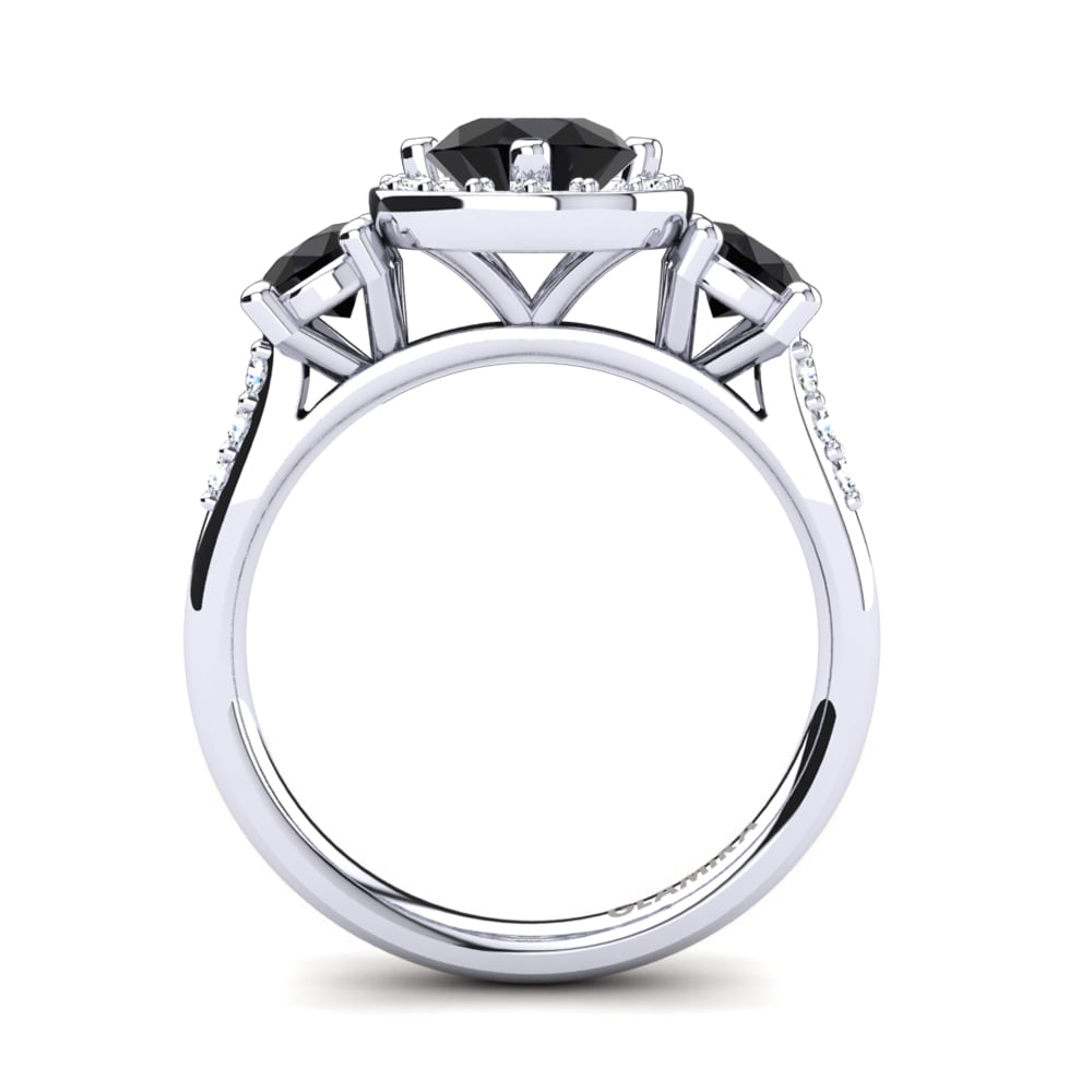 Black Onyx Engagement Ring Venetus