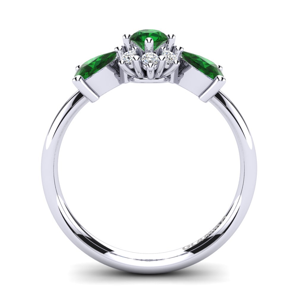 Zircônia Verde Anel de Noivado Aldyne