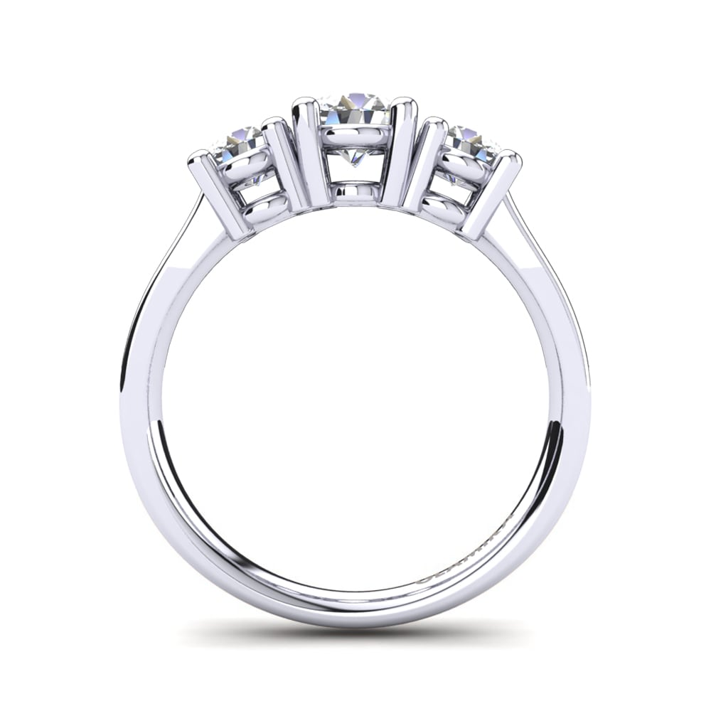 Zafiro blanco Anillo de compromiso Calybe