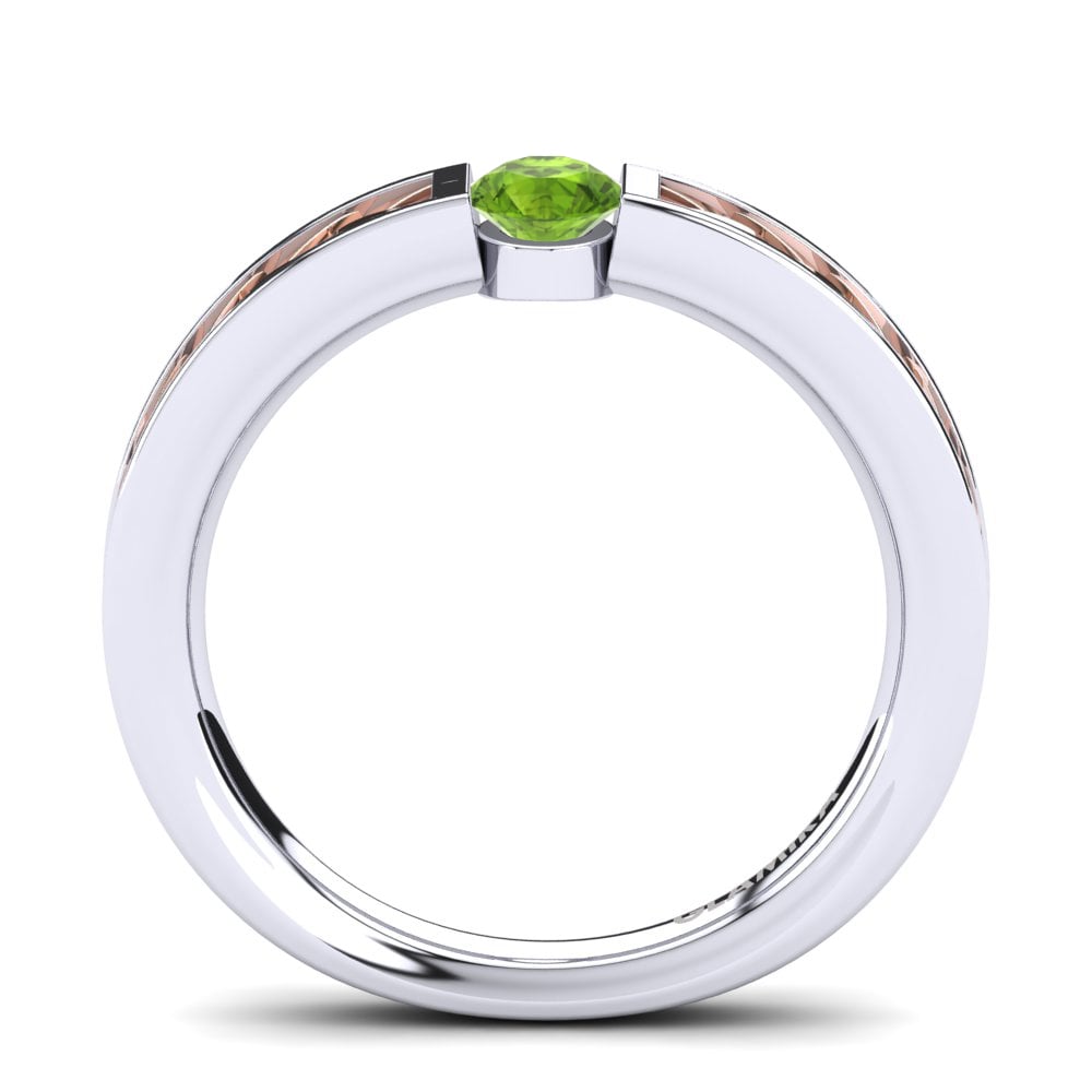 Peridot Engagement Ring Carnation