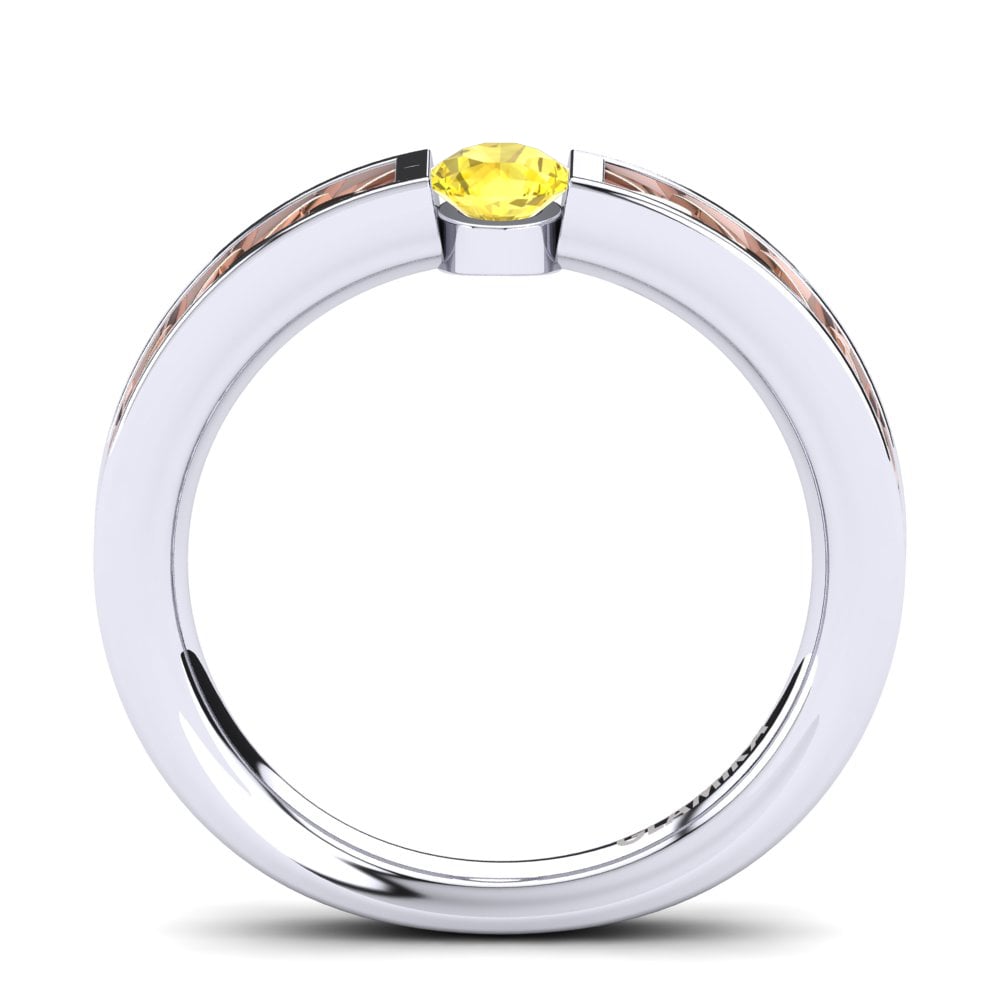 Yellow Sapphire Engagement Ring Carnation