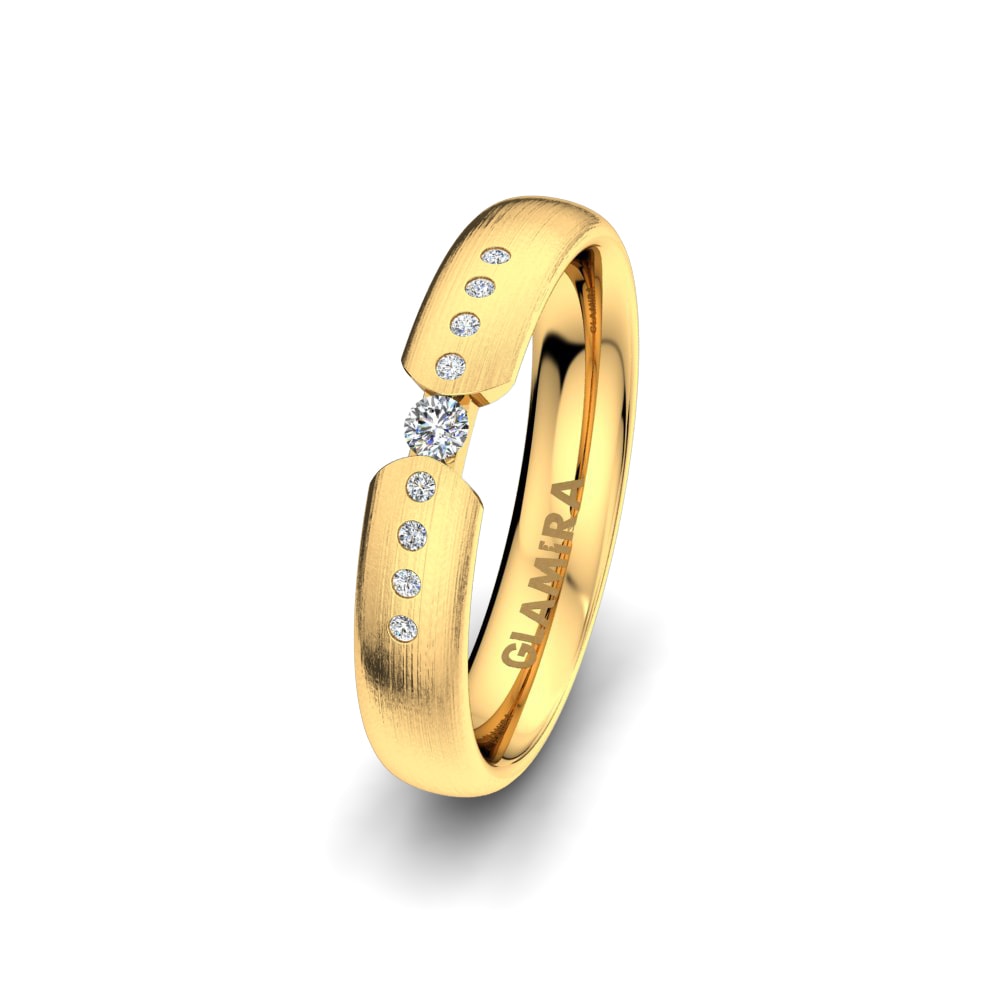 Diamante cultivado en laboratorio Anillo Boda Mujer Alluring Behaivour 4 mm