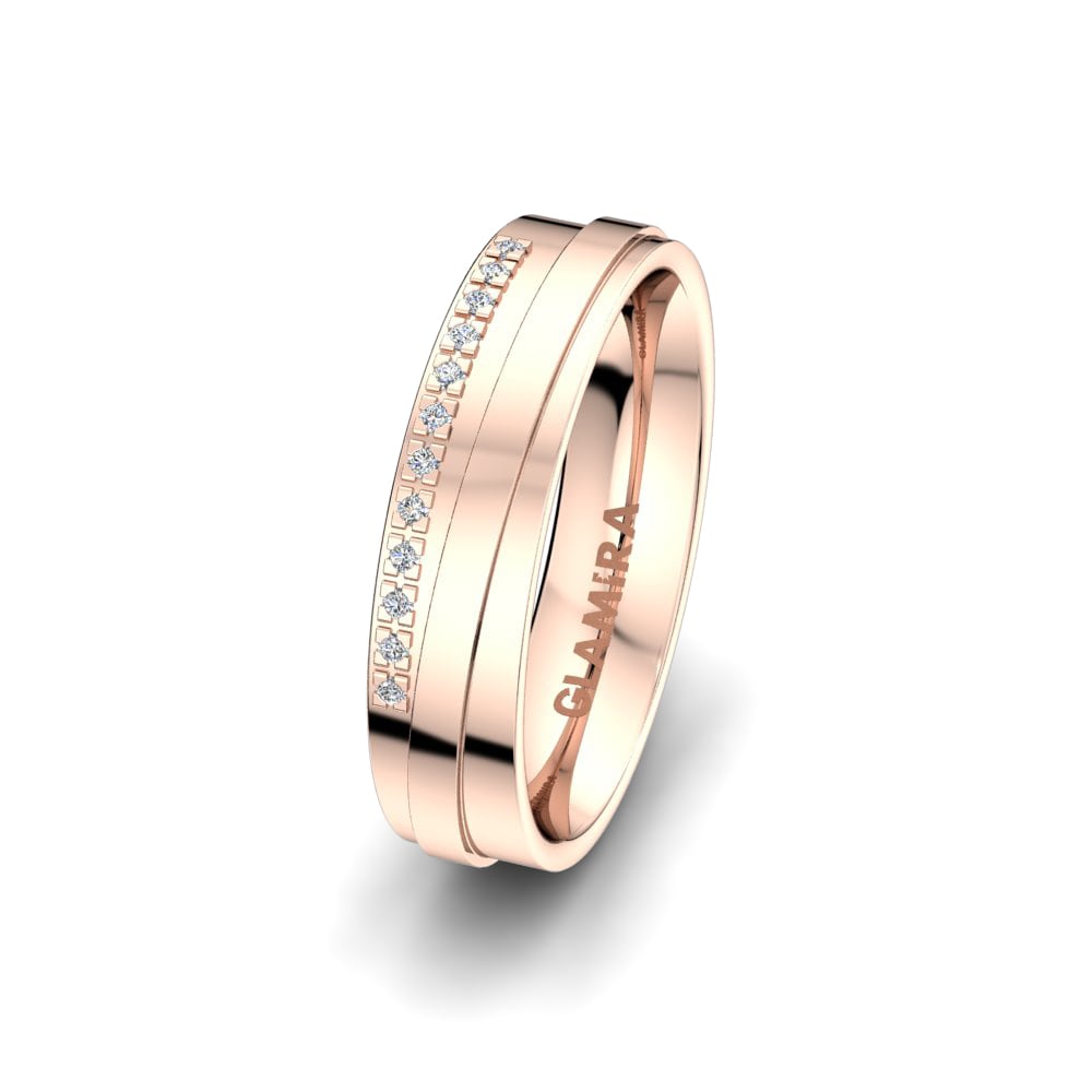 14k 玫瑰金 女士结婚戒指 Charming Passion 5 mm