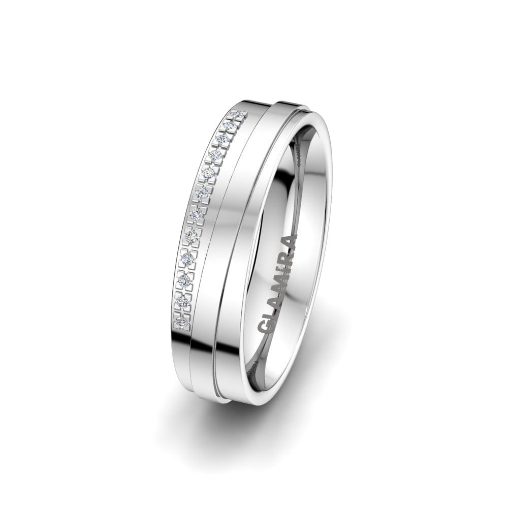 Exclusive Women’s Wedding Rings Women's Charming Passion 5 mm 585 White Gold Zirconia