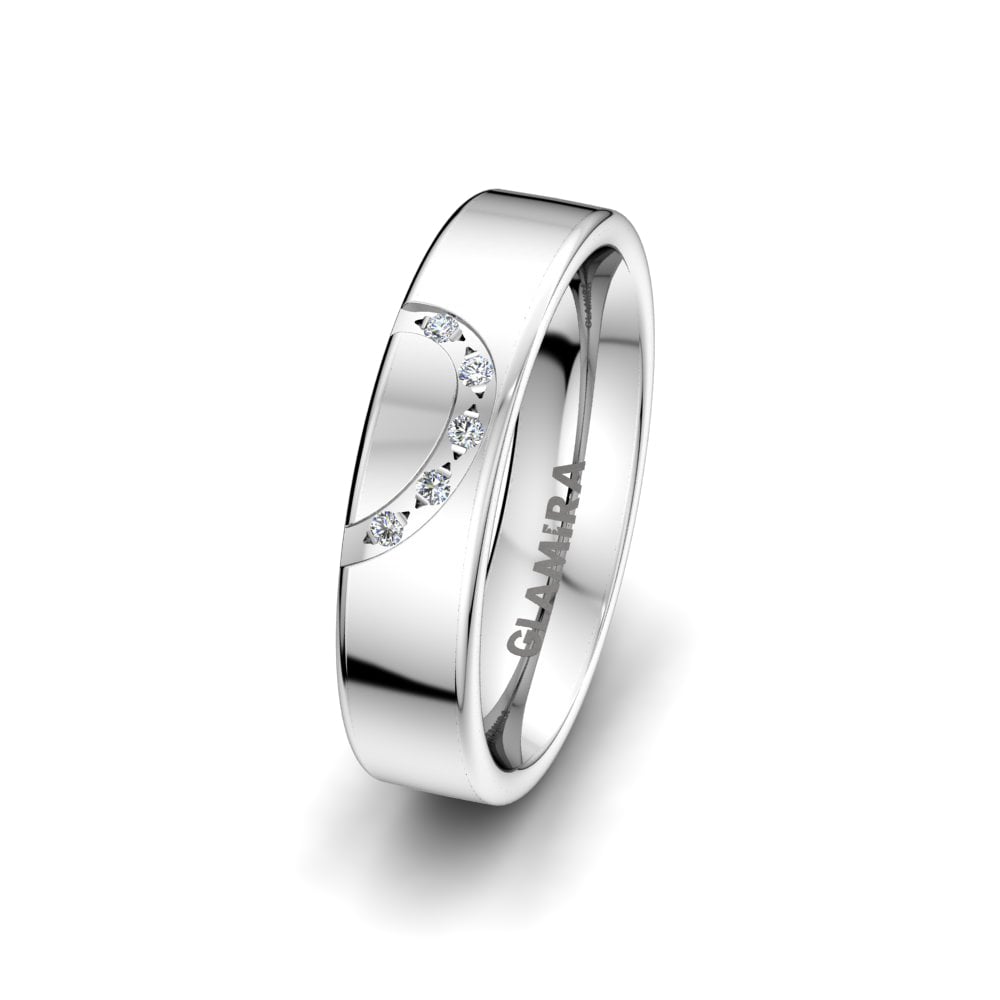Exclusive Women’s Wedding Rings Women's Dynamic Structure 585 White Gold Zirconia