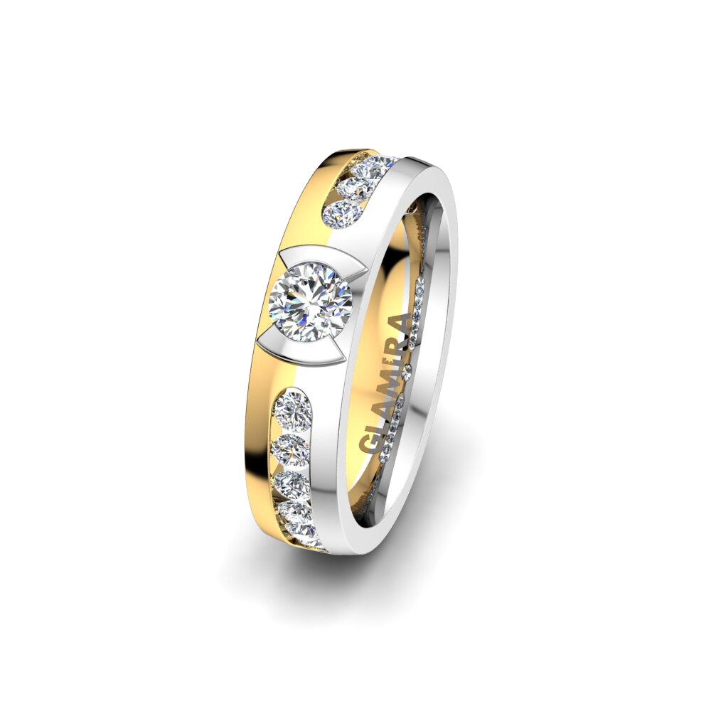 Or Blanc & Jaune 750 Diamant Alliance pour femme White Drop