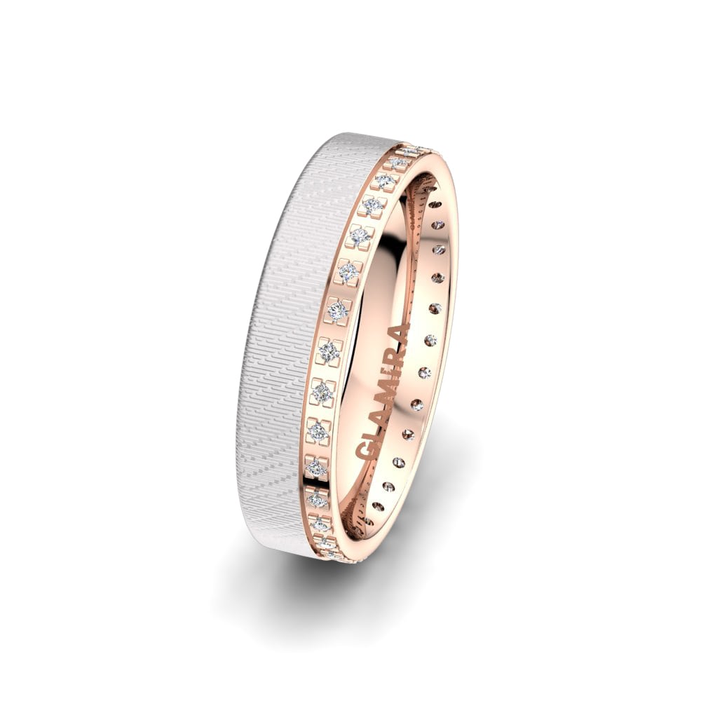 Memoire Women’s Wedding Rings Women's Amazing Trust 5 mm 585 White & Rose Gold Zirconia