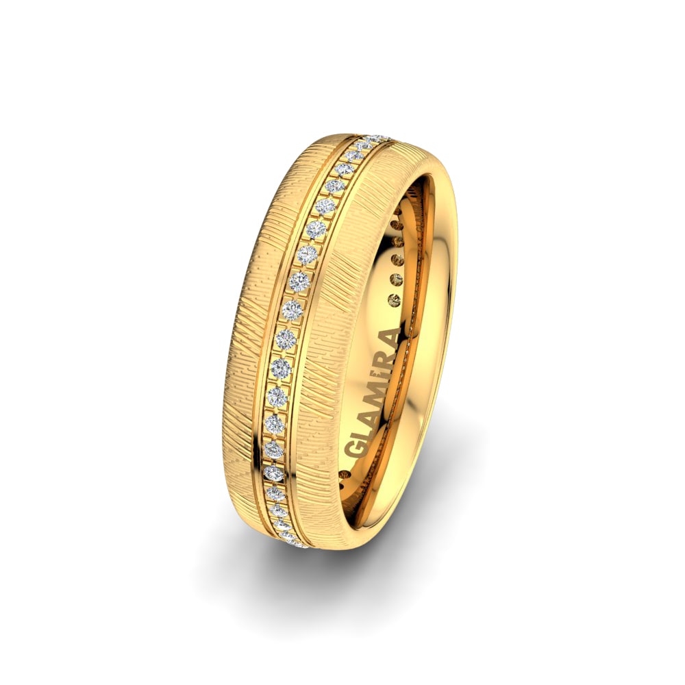 Diamond Women's Wedding Ring Embrace Elegant 6 mm