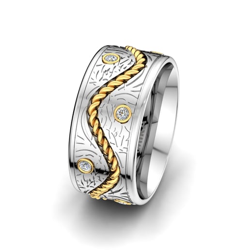 Women's Ring Mystic Dream 585 White & Yellow Gold  & Zirconia