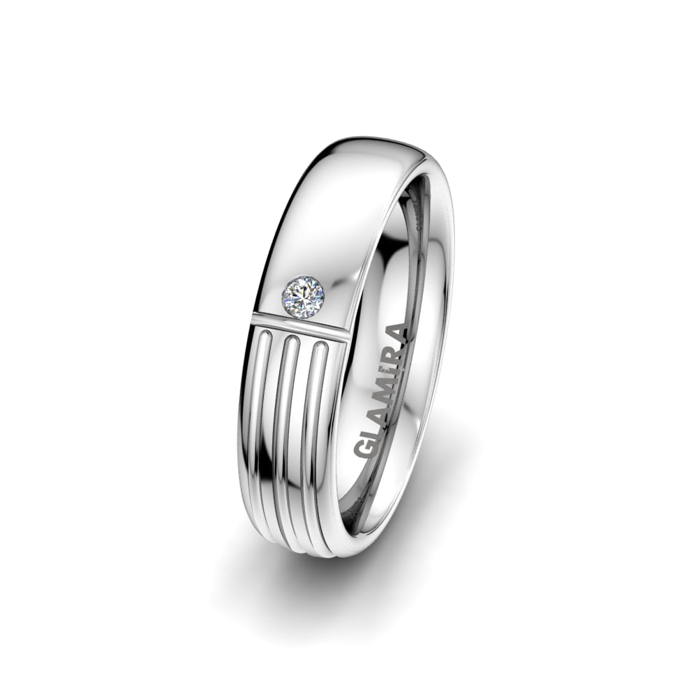 Women's Wedding Ring White Lily 5 mm