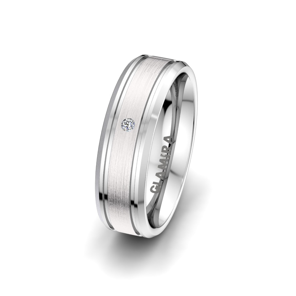Diamond Women's Wedding Ring Pure Embrace 6 mm