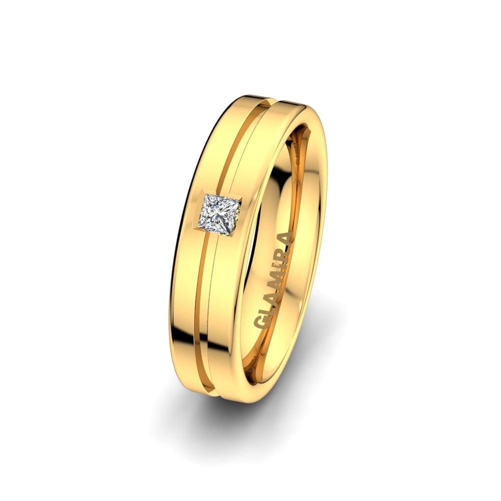 Gelbgold 585 Damen trauring Bright Queen 5 mm