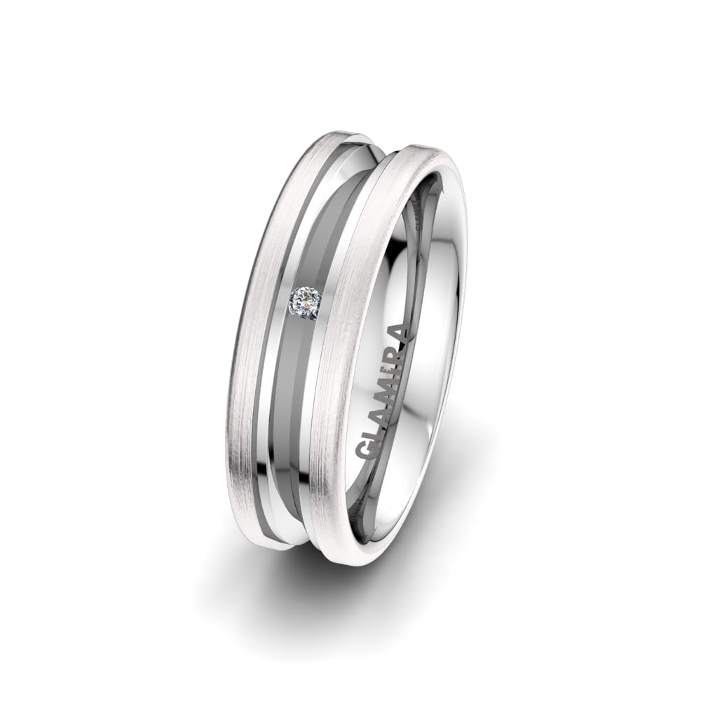 Diamond Women's Wedding Ring Alluring Surprise 6 mm