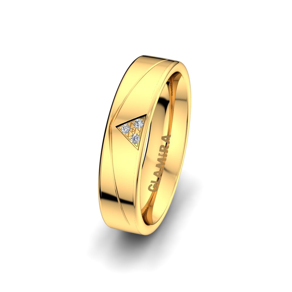 Shop Now 0.015 Carat 9ct Yellow Gold Zirconia Women's Wedding Ring ...