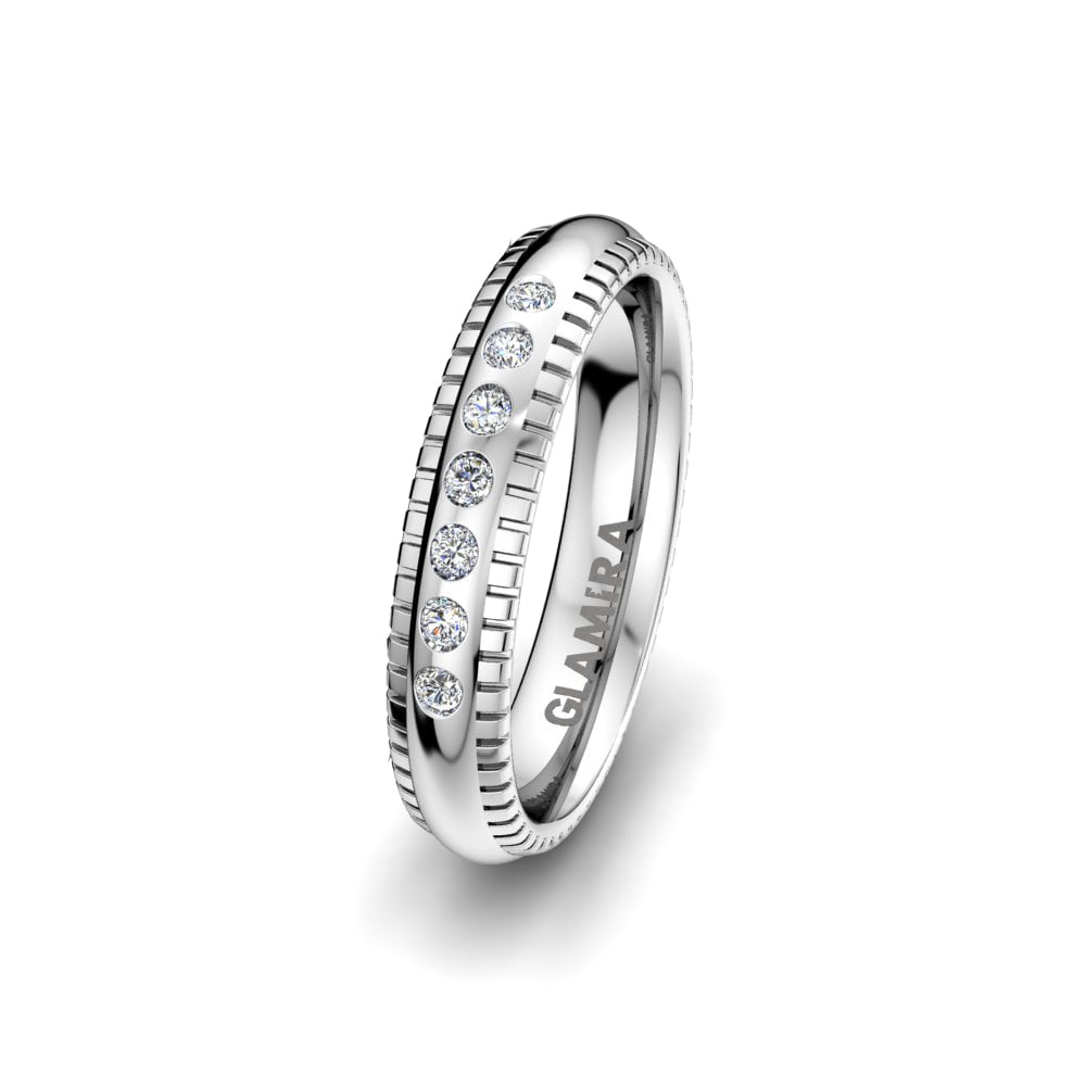 950 Platinum Women's Wedding Ring Bright Jewel 4 mm