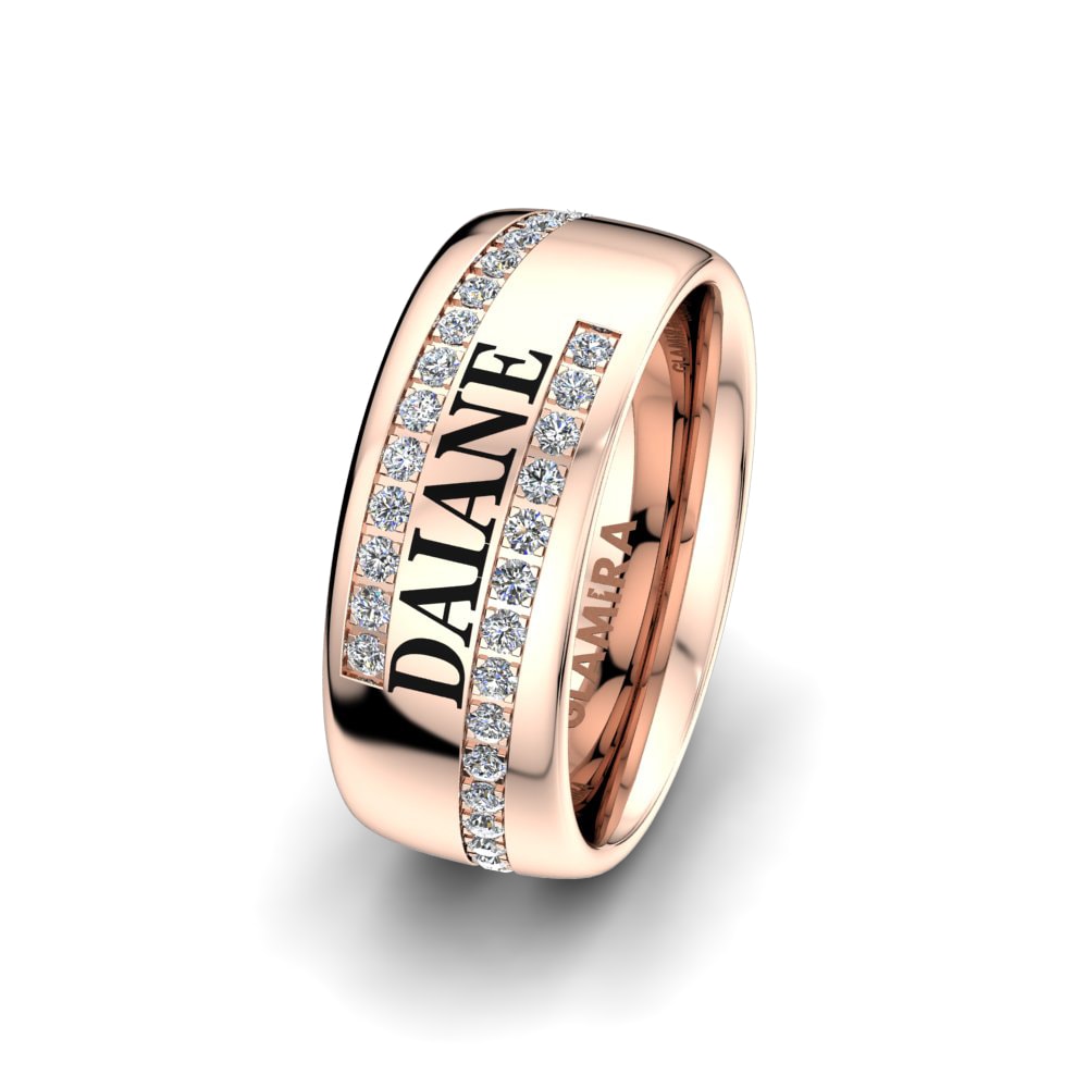 14ct Rose Gold Private Ring 8mm