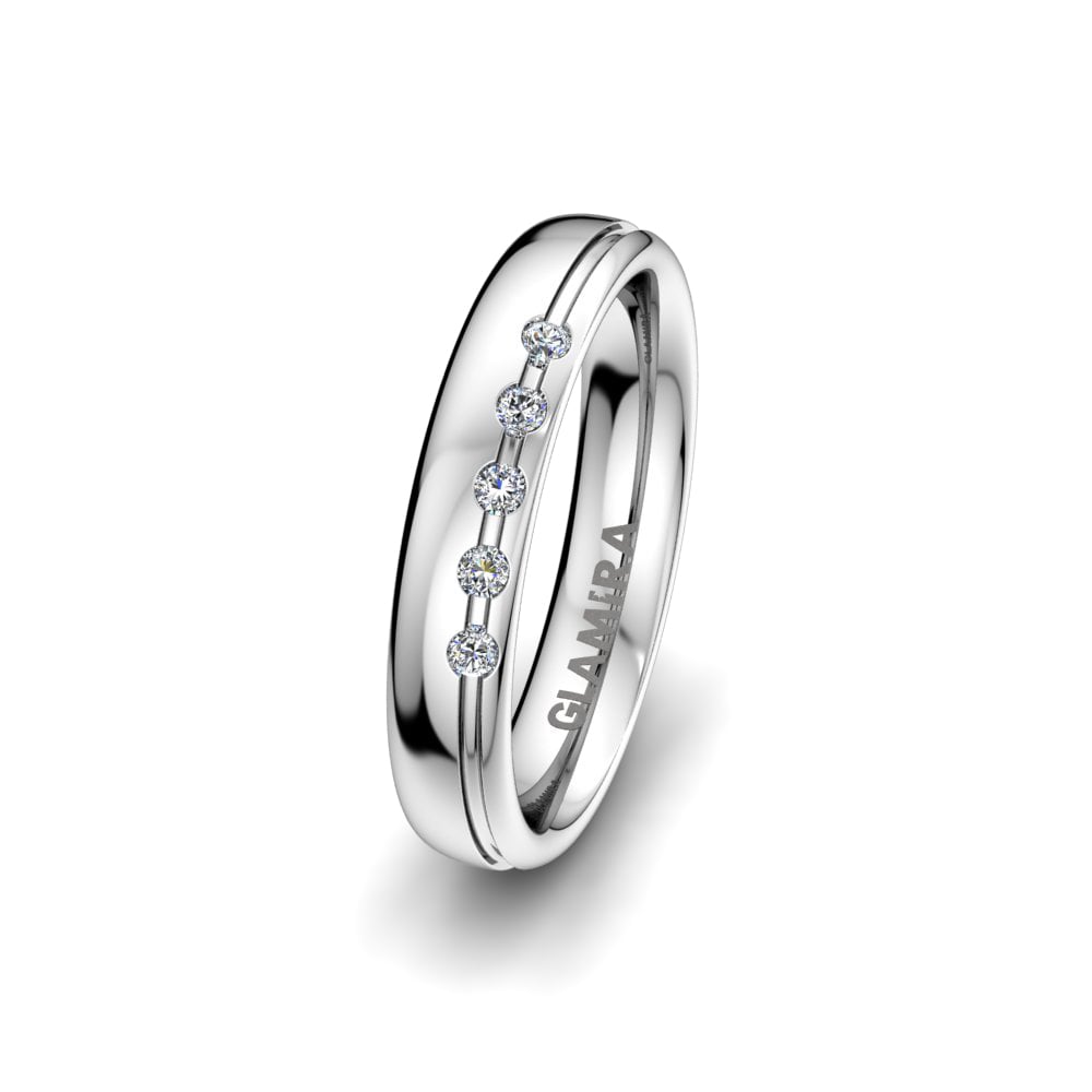 Paladio 950 Diamante cultivado en laboratorio Anillo Boda Mujer Immortal Spell