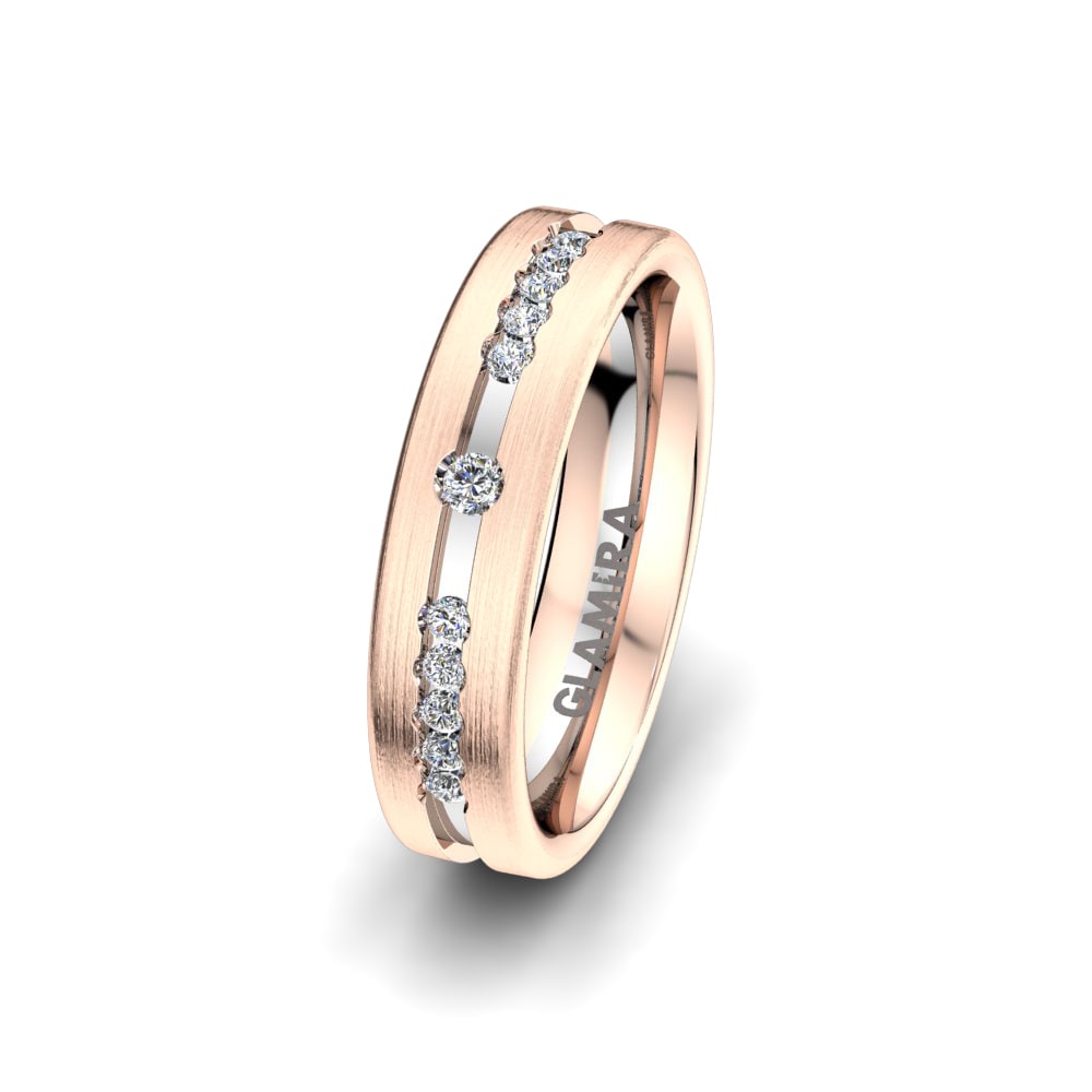 750 Rot & Weißgold Labor-gezüchteter Diamant Damen trauring Heavenly Dream 5mm