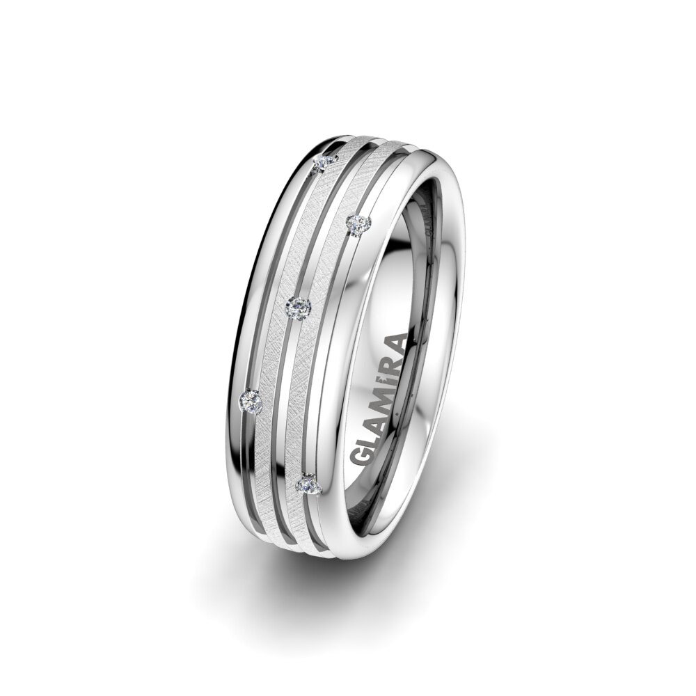950 Palladium Women's Ring Charming Beauty 6mm