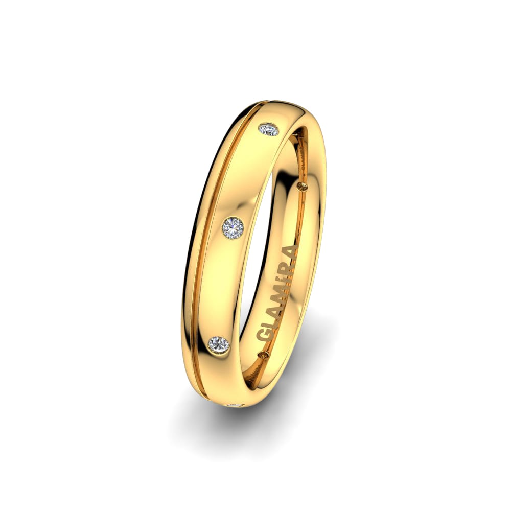 9k Yellow Gold Women's Wedding Ring Bright Flash