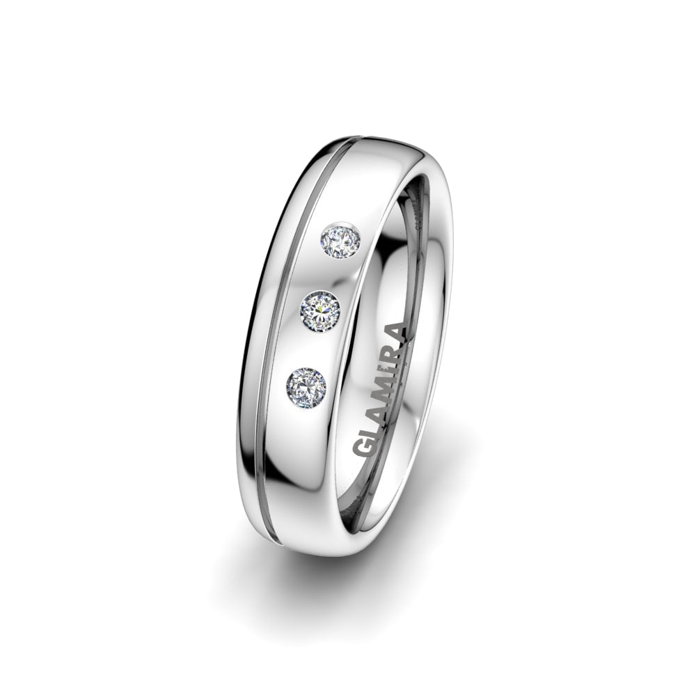 Circonita Anillo Boda Mujer Natural Glitter 5 mm